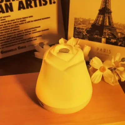 LED Rose Night Light Rechargeable